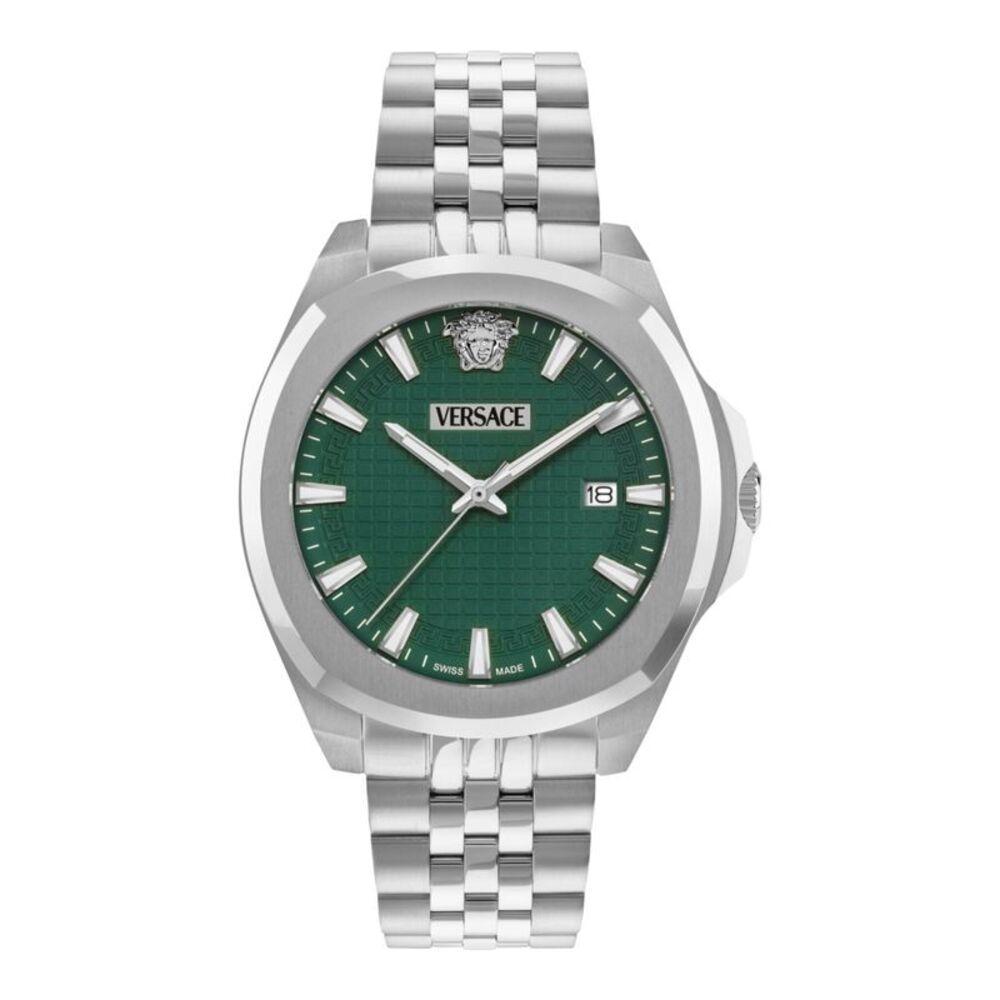 Versace Luxury Bracelet Watch Silver Mens
